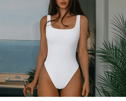 GUUDIA Ribbed Tummy Control Bodysuit  Light Compression Shapewear With Open Crotch Design 2