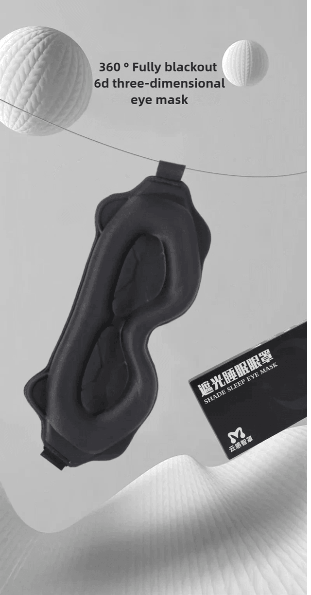 3D Contour Sleep Mask  Light Blocking Eye Mask For Sleeping And Travel Comfort 1