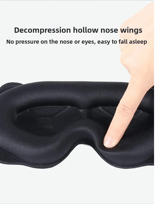 3D Contour Sleep Mask  Light Blocking Eye Mask For Sleeping And Travel Comfort 3
