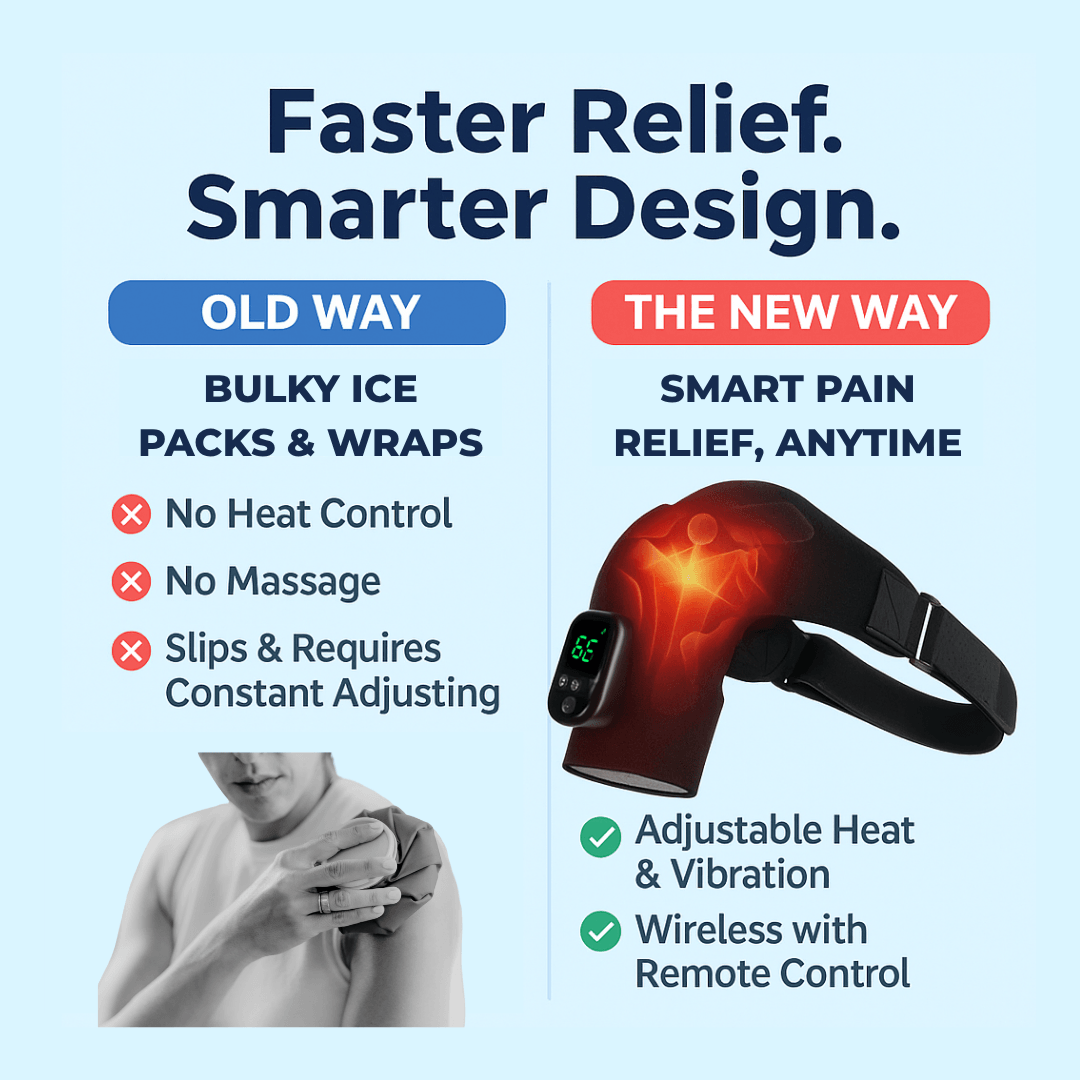 Detachable Wireless Control Electric Heating Vibration Massager For Shoulder And Knee Pain Relief 2