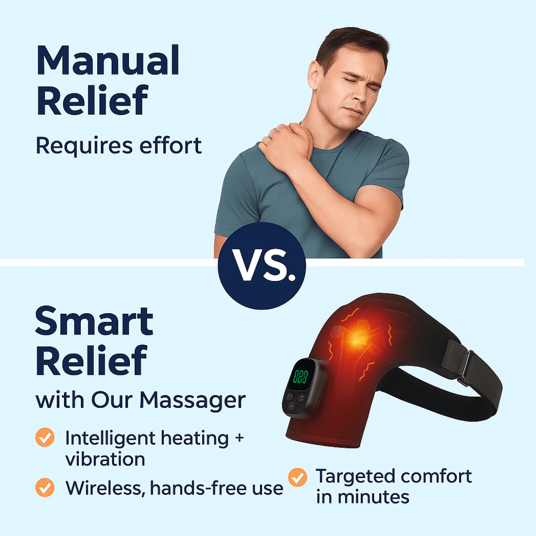 Detachable Wireless Control Electric Heating Vibration Massager For Shoulder And Knee Pain Relief 4