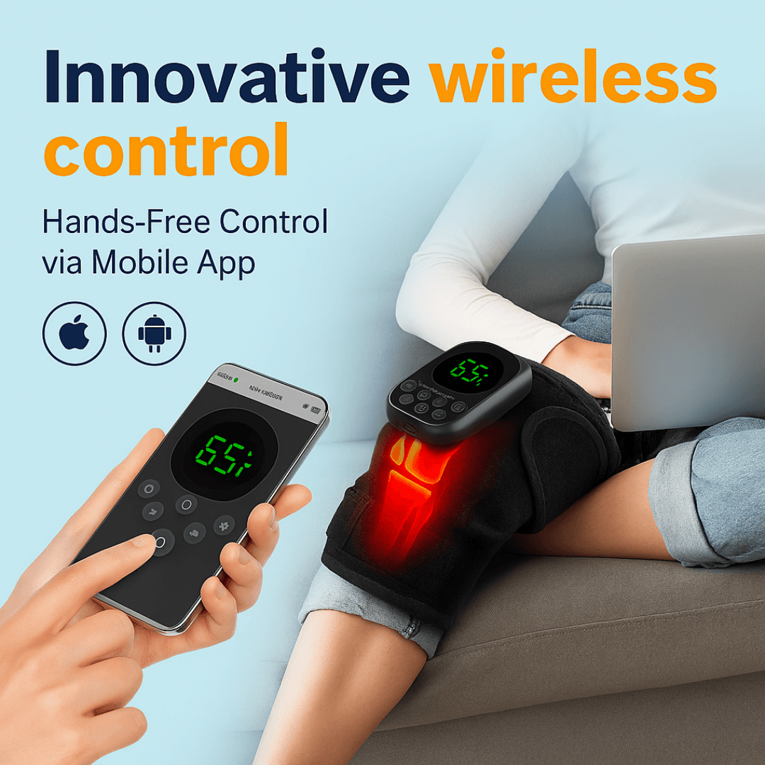 Detachable Wireless Control Electric Heating Vibration Massager For Shoulder And Knee Pain Relief 7