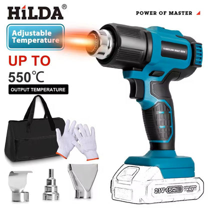Cordless Handheld Heat Gun for Makita Battery with Nozzles