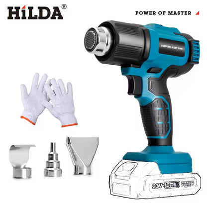 Cordless Handheld Heat Gun For Makita Battery With Nozzles 7