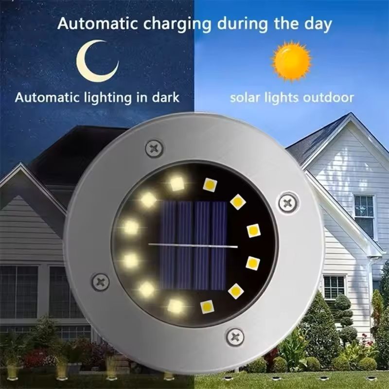 Solar Disk Lights for Outdoor Garden and Yard Decoration