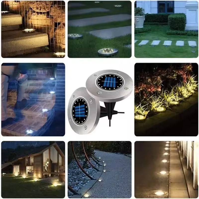 Solar Disk Lights For Outdoor Garden And Yard Decoration 5