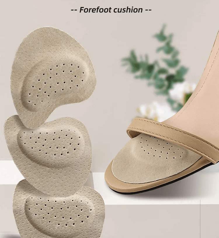 4Pack AntiSlip Leather Forefoot Pads  High Heel Pain Relief Inserts For Womens Shoes 4