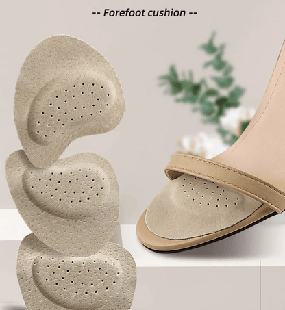4Pack AntiSlip Leather Forefoot Pads  High Heel Pain Relief Inserts For Womens Shoes 4