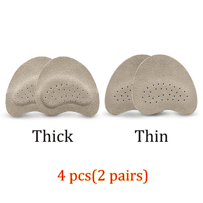 4-Pack Anti-Slip Leather Forefoot Pads – High Heel Pain Relief Inserts for Womens Shoes
