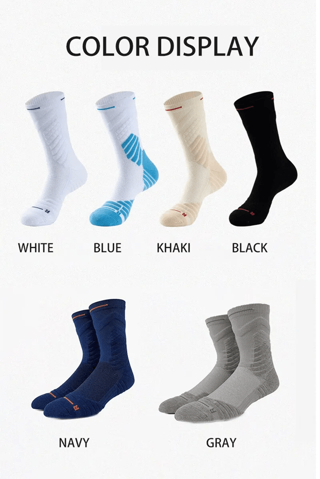 4Pair Breathable Mens Basketball Socks  Cushioned MidCalf Sports Socks For Performance And Comfort 7