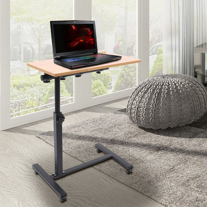 Adjustable Laptop Desk Mobile Stand  Home Office Tray Rolling Study Table Computer Workstation 1