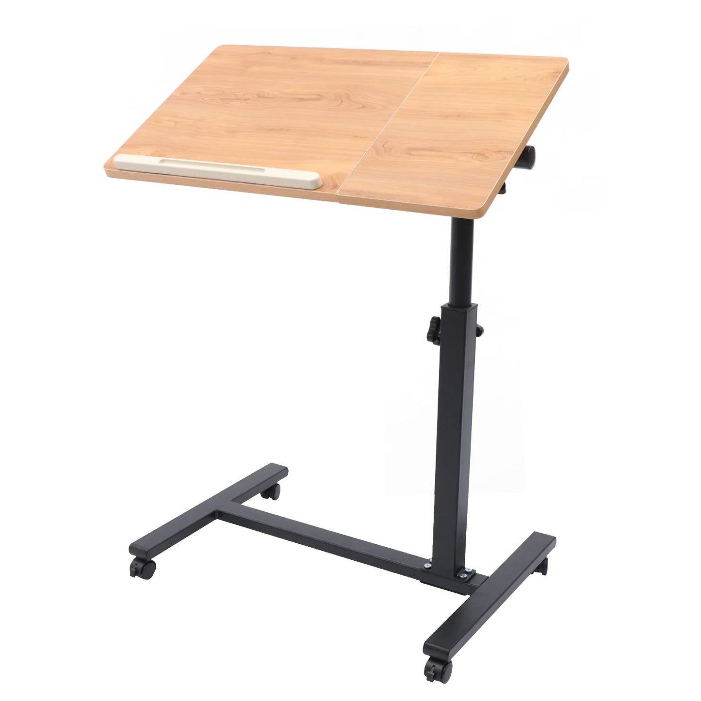 Adjustable Laptop Desk Mobile Stand  Home Office Tray Rolling Study Table Computer Workstation 5