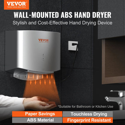Heavy Duty Commercial Hand Dryer 1400W Automatic HighSpeed Warm Cold Air Hand Blower With BuiltIn F 1