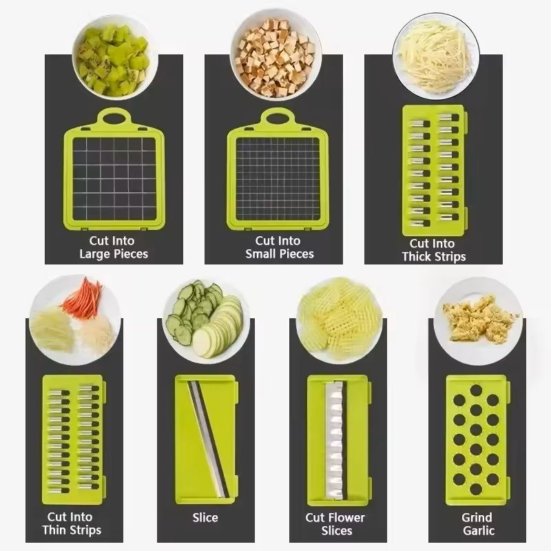 Multifunction Vegetable Chopper With Slicer And Dicer Attachments 5