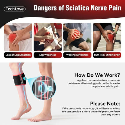 Sciatica Pain Relief Brace Adjustable Knob Pressure Pads For Sciatic Nerve Lower Back  Hip Support 3