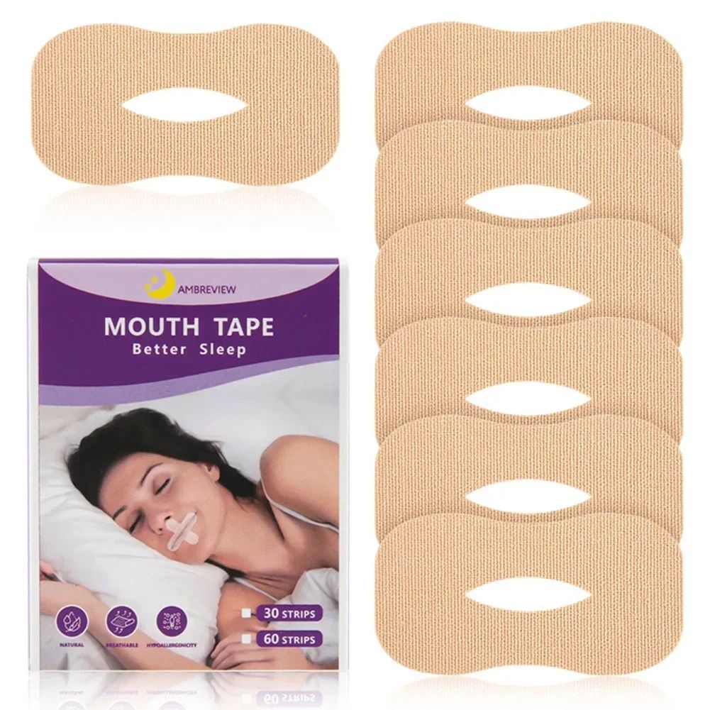 Anti-Snoring Stickers for Children & Adults, Night Sleep Nose Lip Breathing Patch, Mouth Correction Orthosis Tape