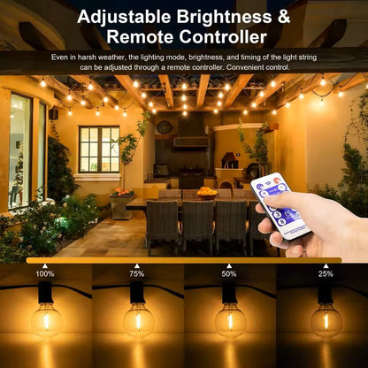 Solar G40 String Lights For Outdoor Patio And Backyard Lighting 1