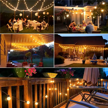 Solar G40 String Lights For Outdoor Patio And Backyard Lighting 3