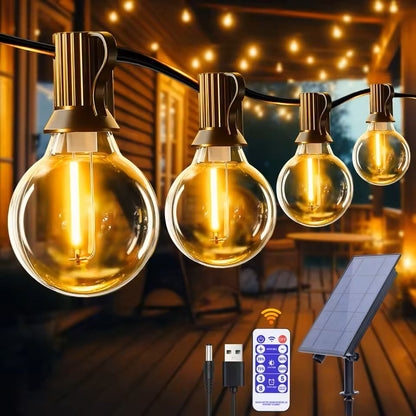 Solar G40 String Lights For Outdoor Patio And Backyard Lighting 5