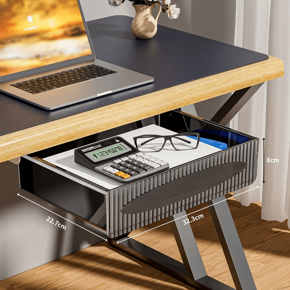 Invisible Under-Desk Pull-Out Storage Box, Large Capacity Hanging Shelf Drawer