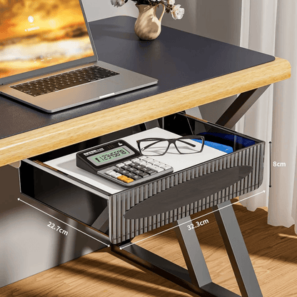 Invisible Under-Desk Pull-Out Storage Box, Large Capacity Hanging Shelf Drawer