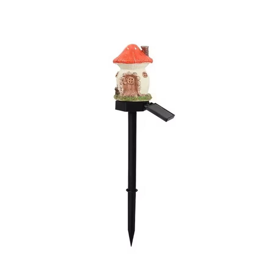 Solar Resin Mushroom House Light For Garden And Lawn Decoration 3