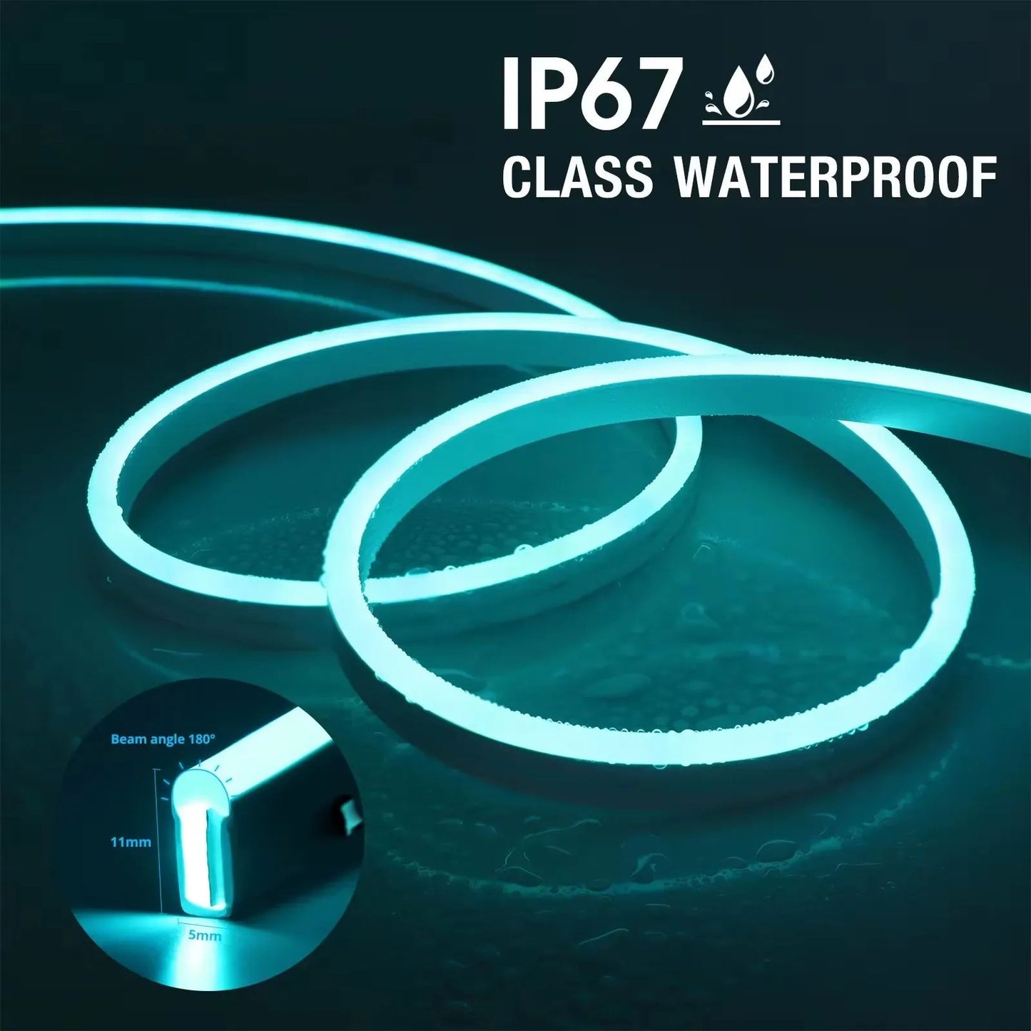 Flexible RGB Neon LED Strip IP65 Waterproof USB DIY Neon Ribbon With Tuya Smart Life App  Voice Con 3