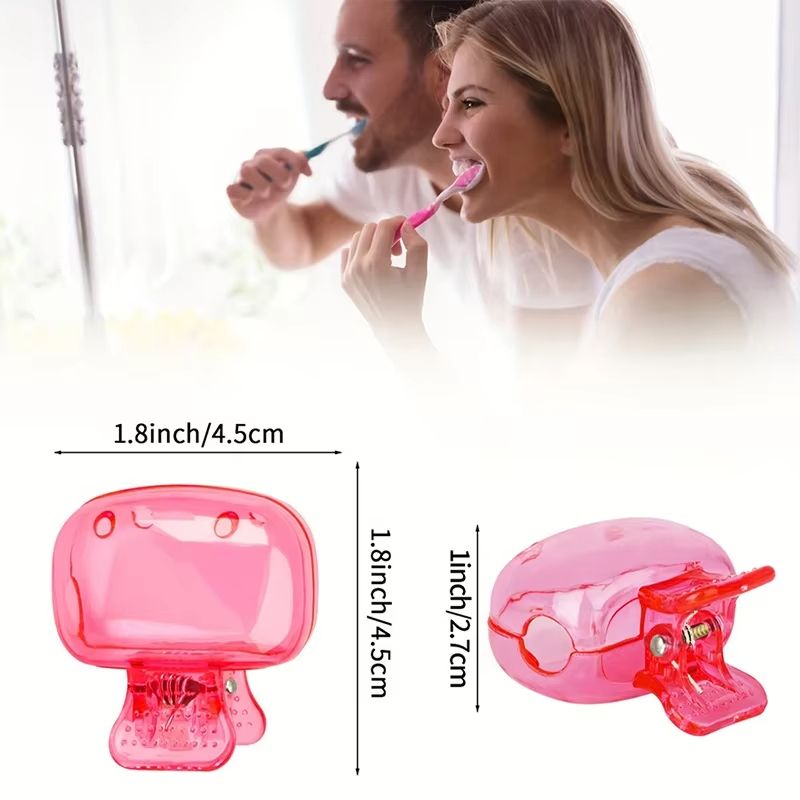 Travel Toothbrush Head Covers Protective SnapOn Clip For Hygiene  Portability 3