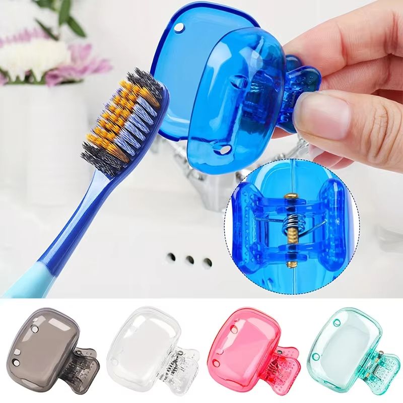 Travel Toothbrush Head Covers Protective SnapOn Clip For Hygiene  Portability 1