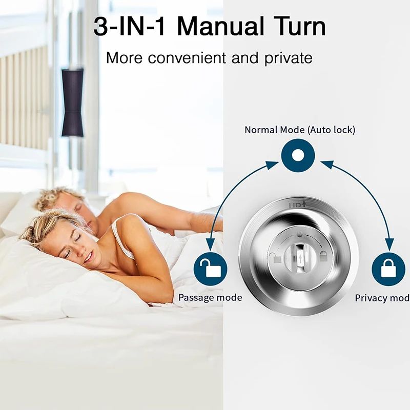 CIEPOJIET Bluetooth Smart Lock Tuya Fingerprint Door Lock With Keyless Entry Secure Tuya App  Key C 2