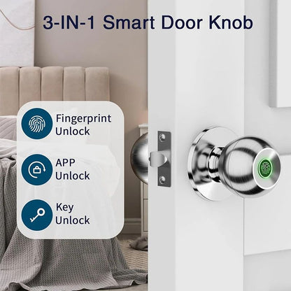 CIEPOJIET Bluetooth Smart Lock Tuya Fingerprint Door Lock With Keyless Entry Secure Tuya App  Key C 4