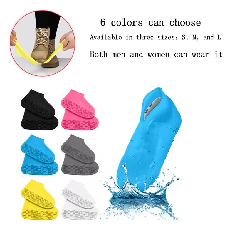 Waterproof Silicone Shoe Covers for Rainy Days 2 Pack