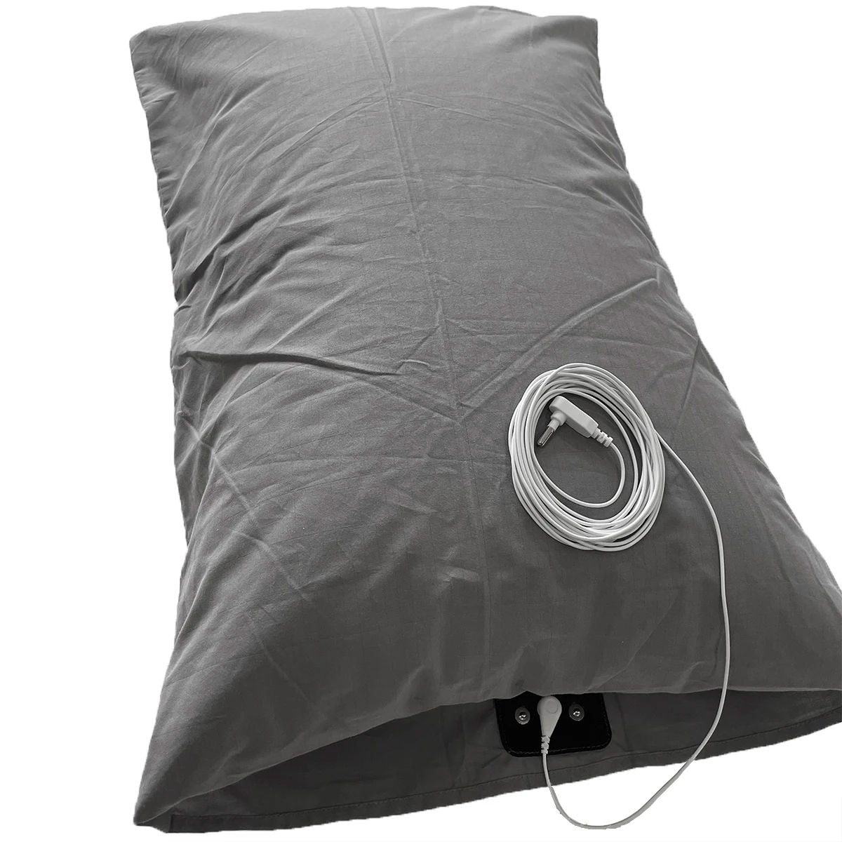 Earthed Silver Fiber Pillowcase With Earthing Cord Organic Cotton Grounding EMF Protection Kit For  7