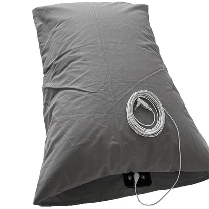 Earthed Silver Fiber Pillowcase With Earthing Cord Organic Cotton Grounding EMF Protection Kit For  7