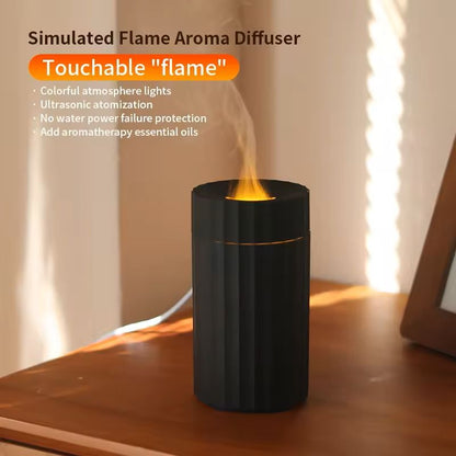 Simulated Flame Aromatherapy Diffuser With LED Light And USB Power 5