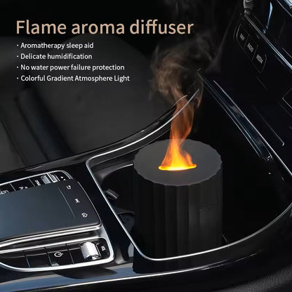 Simulated Flame Aromatherapy Diffuser With LED Light And USB Power 7