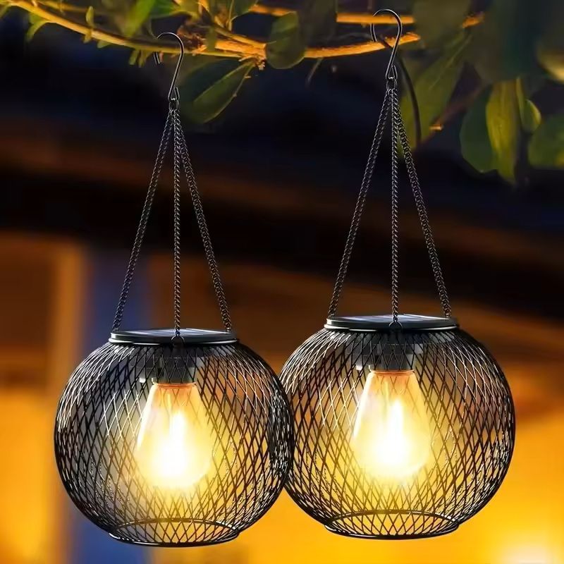Solar Outdoor Hanging Lantern for Garden and Yard Decoration