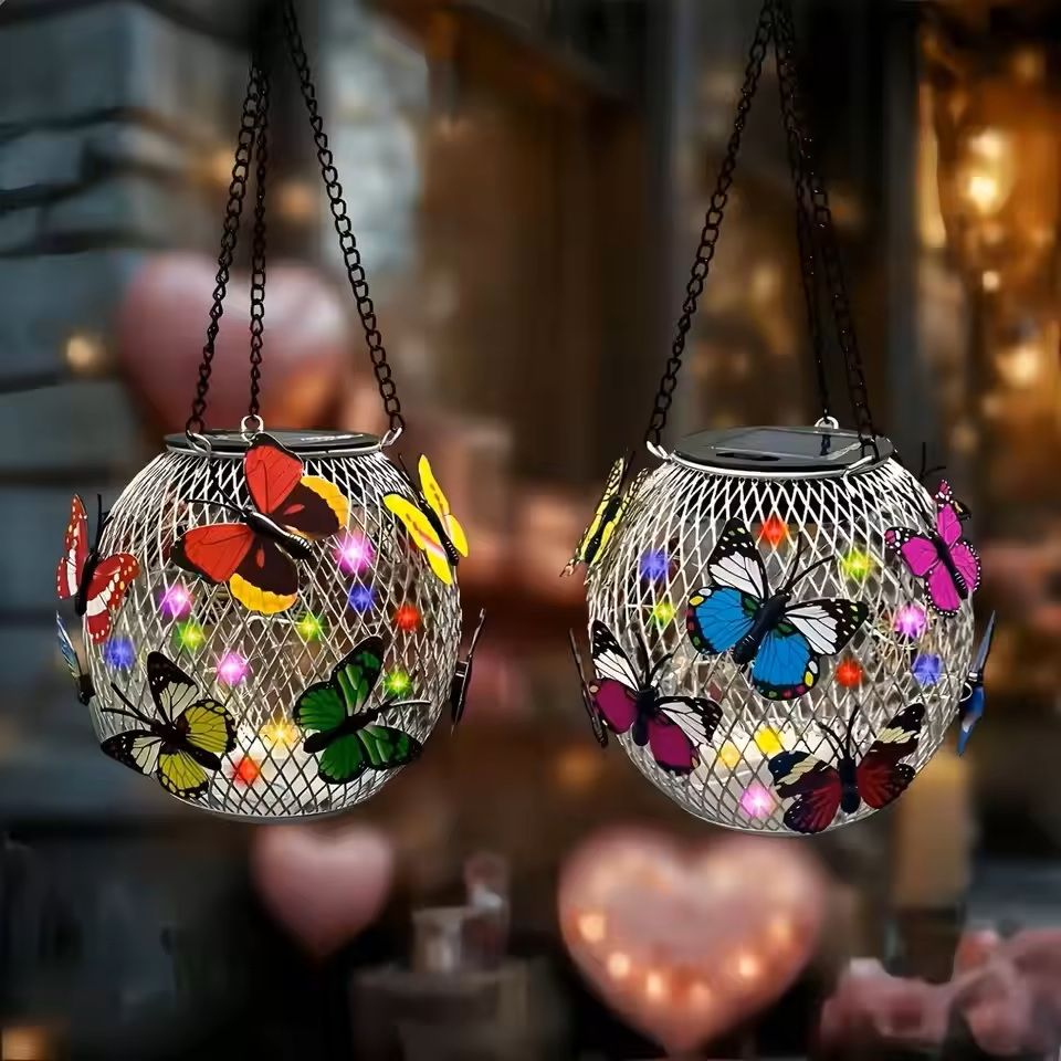 Solar Outdoor Hanging Lantern For Garden And Yard Decoration 2