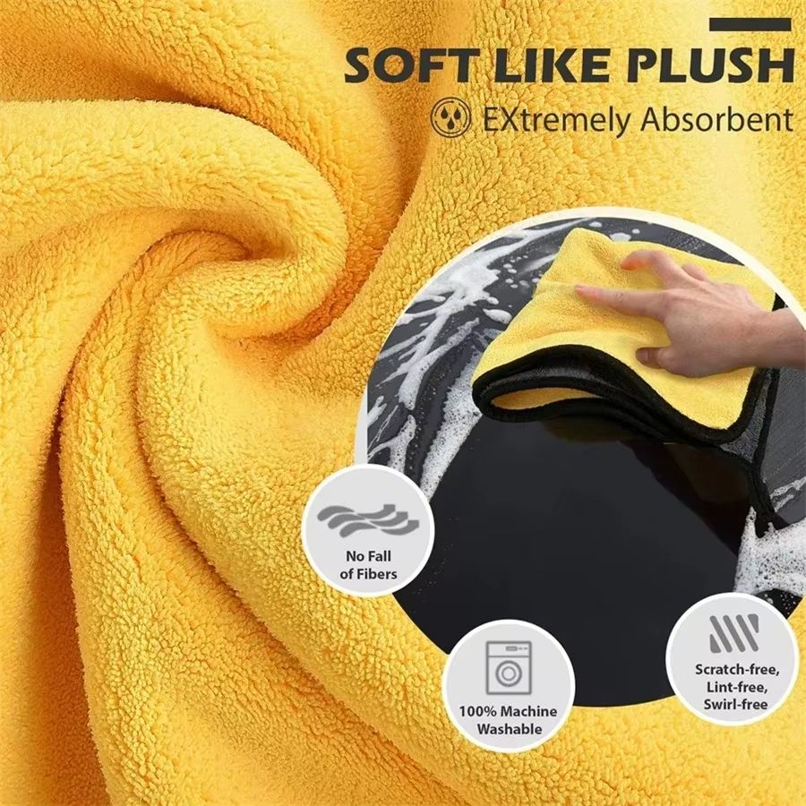 Premium Microfiber Car Wash Towels Professional ScratchFree Cleaning Cloth For Cars 2