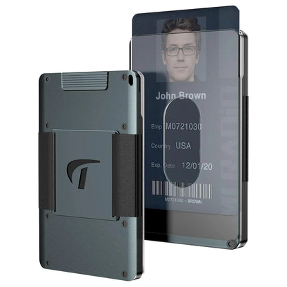Aluminum Minimalist Wallet For Men Slim Stretchable Belt DrawOut Metal Card Holder With RFID Protec 8