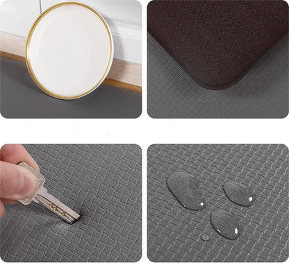 Premium Anti Fatigue Standing Mat Waterproof PVC Non Slip Kitchen Rug For Back Relief 3