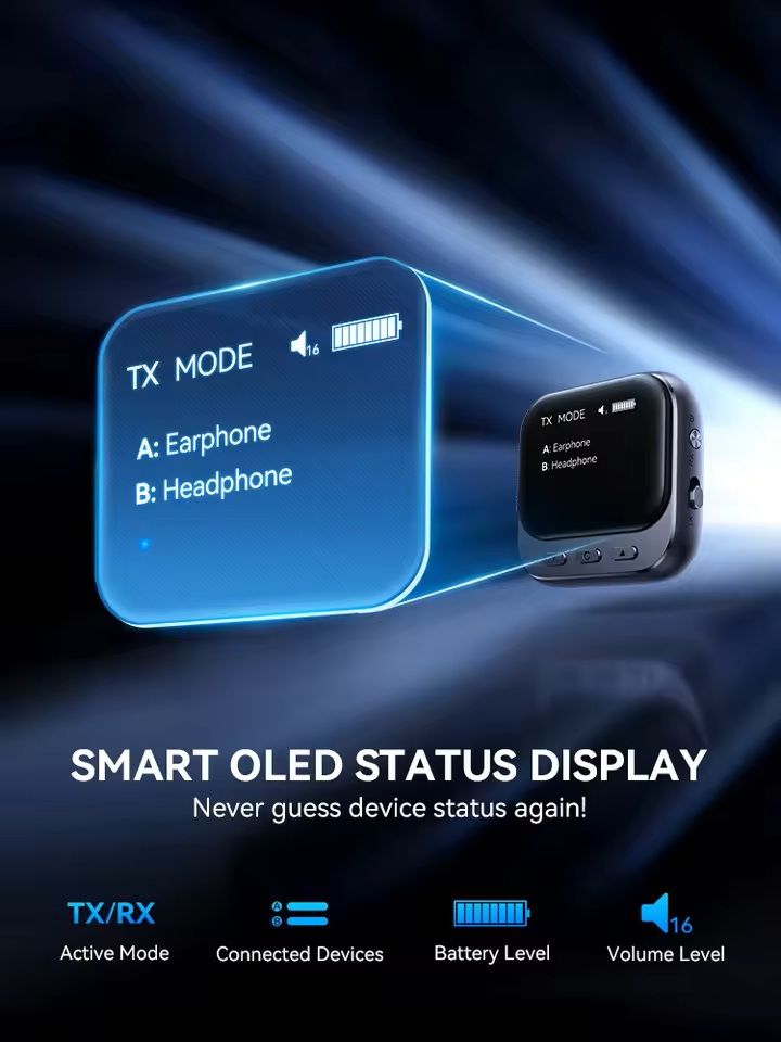 Bluetooth Car Adapter 2 In 1 Receiver And Transmitter With LED Display 2