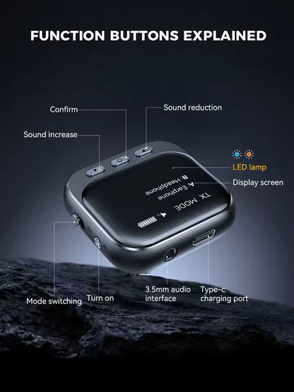 Bluetooth Car Adapter 2 In 1 Receiver And Transmitter With LED Display 3