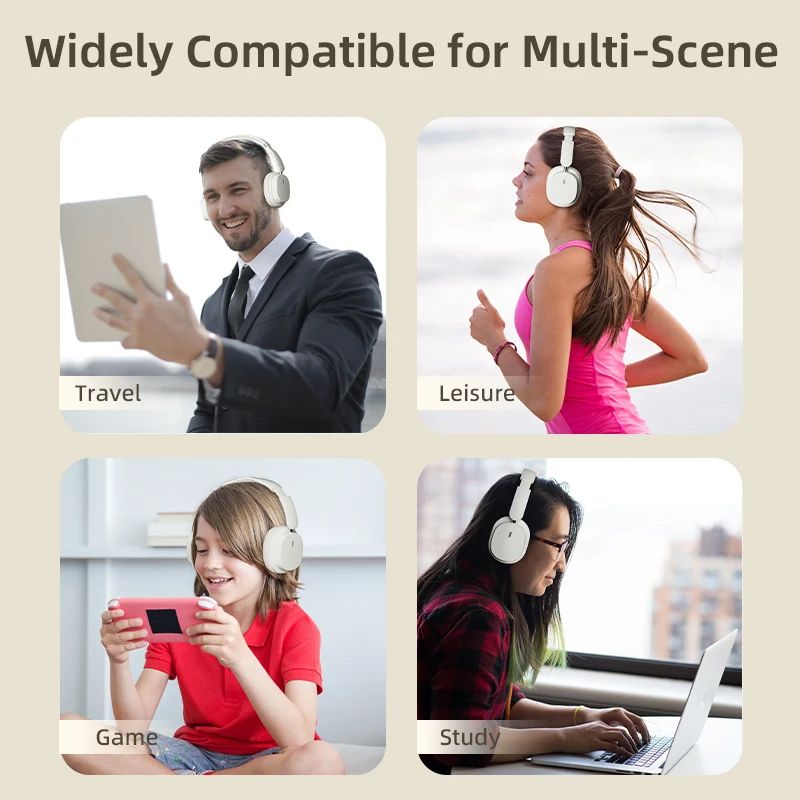Bluetooth Headphones HighQuality Noise Reduction Wireless Headset With Microphone For Gamers Wired  3