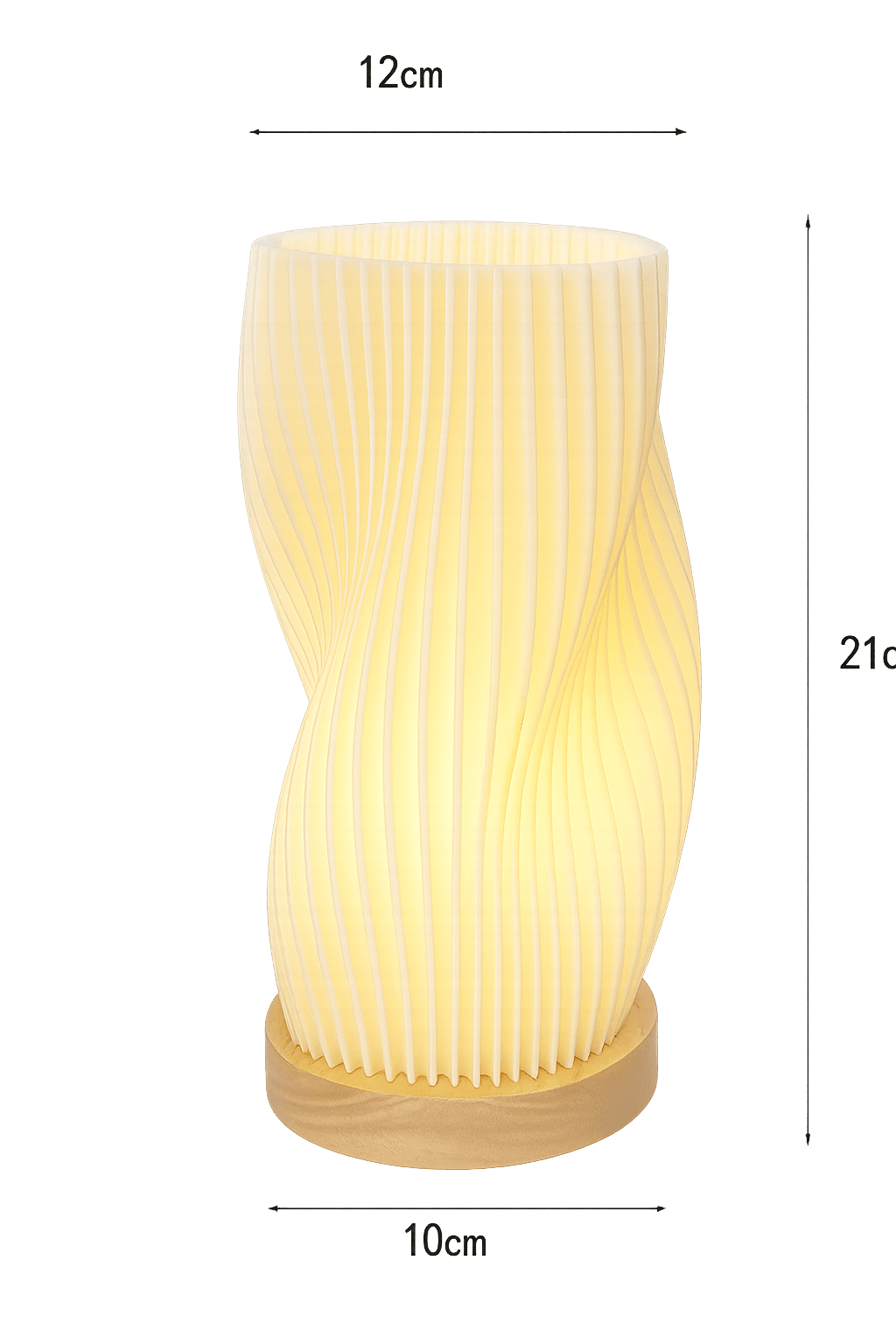 French Cream Style 3D Pleated Desk Lamp Bedroom  Study Atmosphere
