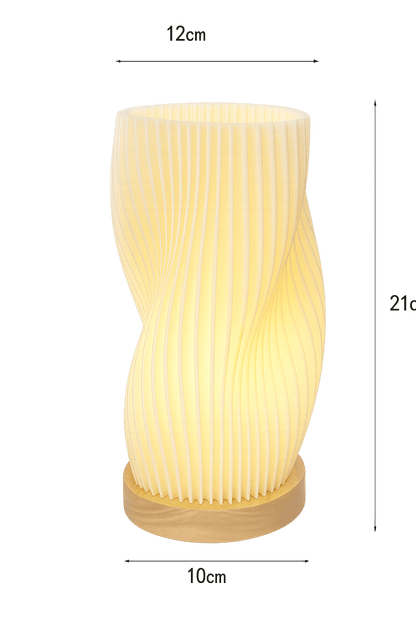 French Cream Style 3D Pleated Desk Lamp Bedroom  Study Atmosphere