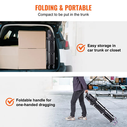 VEVOR Folding Rolling Utility Cart Storage Shelf Slim Slide Organizer Movable Gap Rack For Kitchen  4