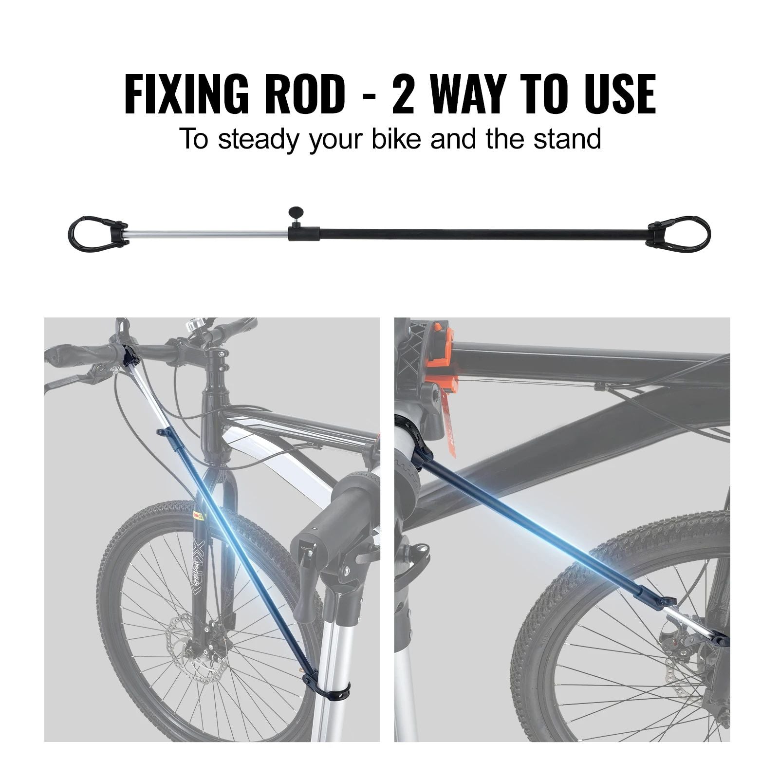 Heavyduty VEVOR Bike Repair Stand With Adjustable Height Magnetic Tool Tray Telescopic Arm  Foldabl 4