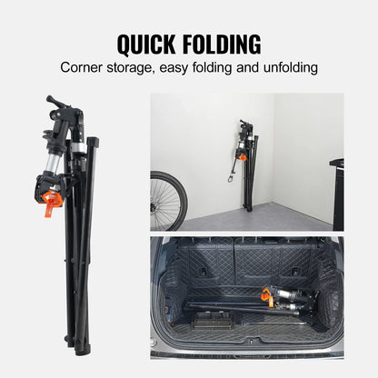 Heavyduty VEVOR Bike Repair Stand With Adjustable Height Magnetic Tool Tray Telescopic Arm  Foldabl 5