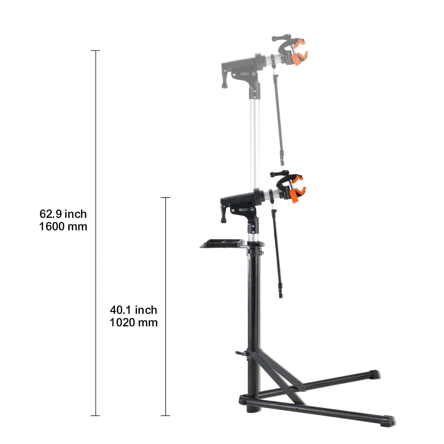 Heavyduty VEVOR Bike Repair Stand With Adjustable Height Magnetic Tool Tray Telescopic Arm  Foldabl 6